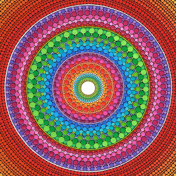 Mandala of Inspiration by Elspeth McLean cover artist of the Full Circle Health books by Lucy H. Pearce, Womancraft Publishing
