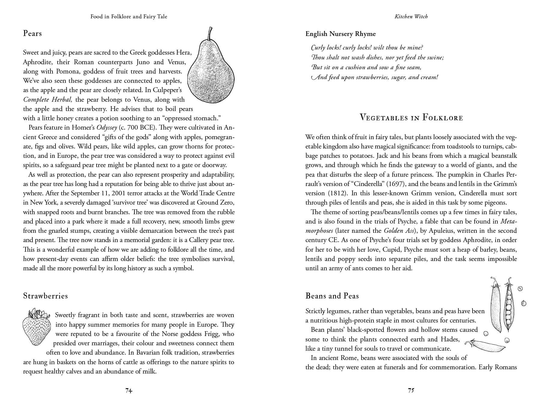 Sample spread from Kitchen Witch by Sarah Robinson, Womancraft Publishing