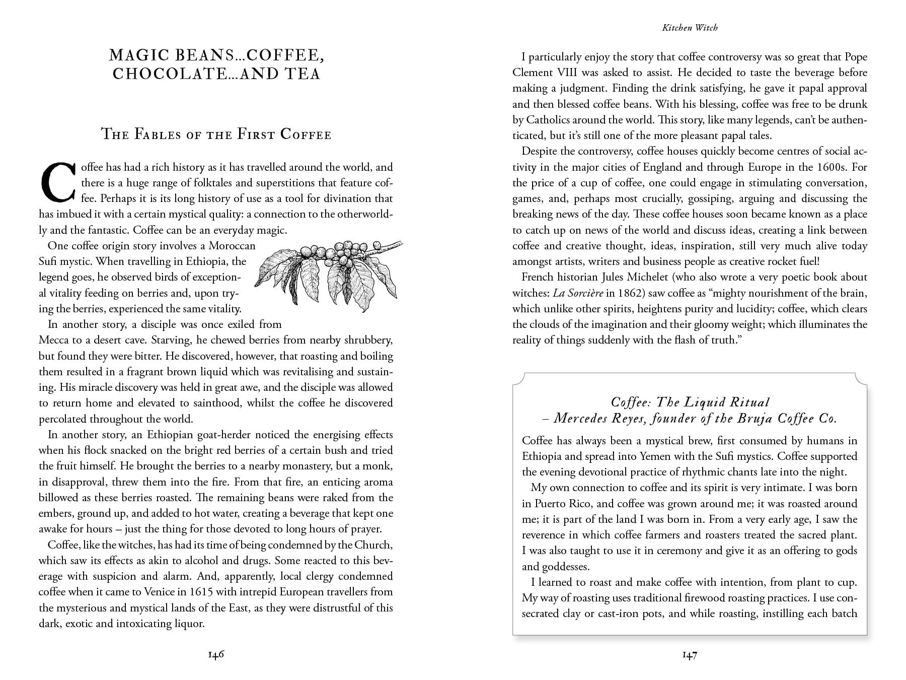 Sample spread from Kitchen Witch by Sarah Robinson, Womancraft Publishing